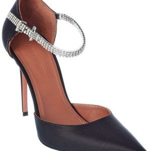 Amina Muaddi Ursina Satin Pumps